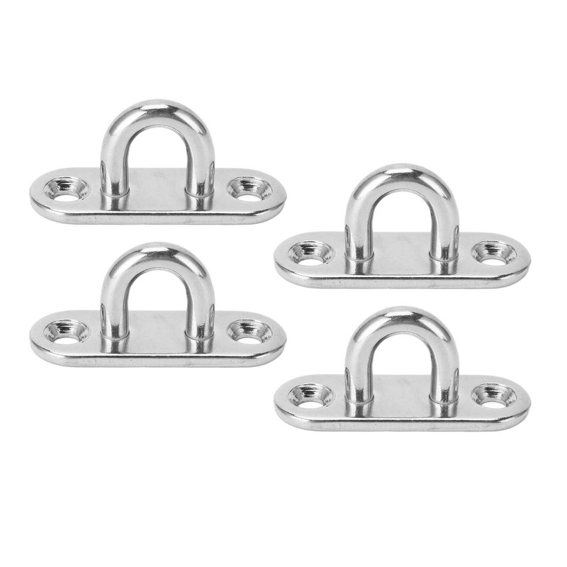 4Pcs Staple Ring Hook Stainless Steel Rugged 800LB High Strength