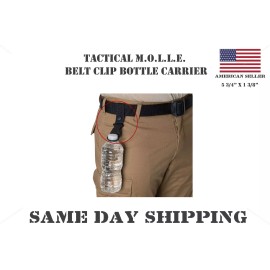 Unbranded Olive Drab Tactical MO.L.L.E. Compact Belt Clip Bottle Carrier
