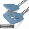 2 Pack Spatulas, Solid & Slotted Silicone Spatula Set, Stainless