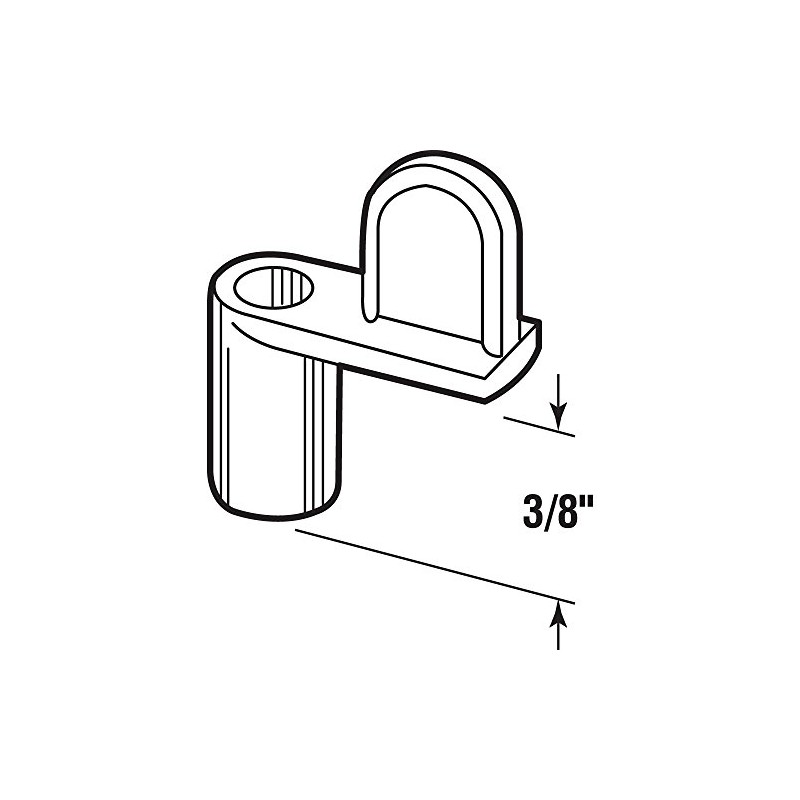 Prime-Line L 5639 Screen Clip, 3/8 In. Offset, Black, Diecast