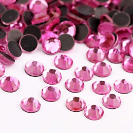 Crystal Hotfix Rhinestone,Machine Cut Stone 1440pcs/pkg (Dk.Pink,SS16/4mm)