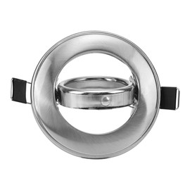 MR16 Spot Light Fixture Halogen LED Mounting Bracket Bulb Holder Kitchen Bathroom Under Cabinet Counter Housing Recessed Lighting GU5.3 Socket Wiring Dimmable (Polished Stainless Steel Silver) 10 Pack