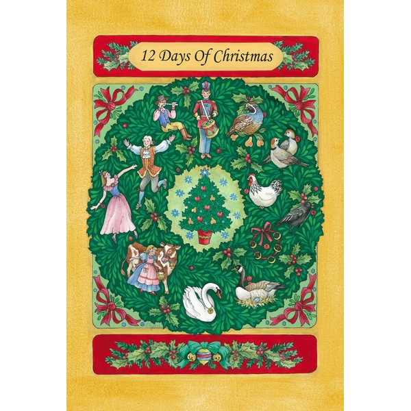 Toland Home Garden 119667 Twelve Days of Christmas 12.5 x 18 Inch Decorative, Small-Garden-12.5x18, Yellow/Green/Red/Blue/White