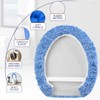 Baahrnom Microfiber Elongated Toilet Seat Cover 19.5"x 15" Machine Washable