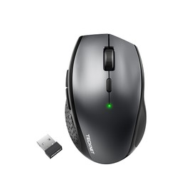 TECKNET Bluetooth Maus, 4800 DPI Maus Kabellos (Tri-Mode: BT 5.0/3.0 2.4G), Leise Funkmaus mit USB-Empfänger für Laptop PC Computer, Mac OS, Android, Windows