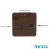 MAG T-736BR-Z Alarm Clock, Analog, Brown, Mini, Silent, Continuous Second