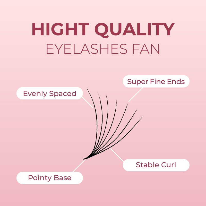 MDC LASHES Promade Eyelash Fans 1000 Fans 5D-20D Premade Volume