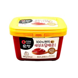 Chung Jung One Hot Pepper Paste, Burning Hot Red Pepper Paste, Hot Spicy Gochujang, Step 2 Hot Spicy - 1.1lbs (Pack of 1)