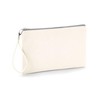 Westford Mill W520 Canvas Wristlet Pouch, Natural / black