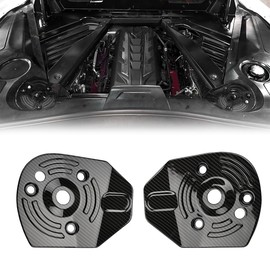 BILLFARO - Cubiertas de torre de puntal trasero negro brillante, plástico ABS, amortiguador de golpes, cubierta de panel de protección contra golpes para Corvette C8 Stingray Z06 2020-2023