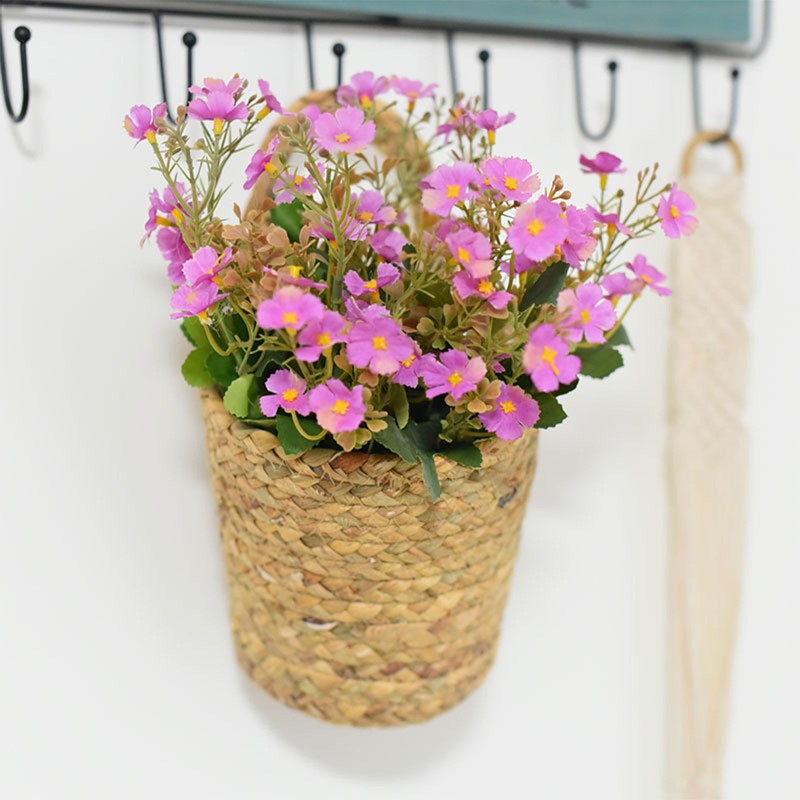 Seagrass Storage Basket Wall Hanging Basket Storage Rack Garden Plant