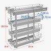 Sikarou 4-Tier 8" W x 21" D Narrow Pull Out