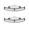 Glass Shower Corner Shelves 2 Pack - Floating Bathroom Shelves