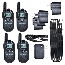 BLUE CENTURY BC-20 Chanty Transceiver with Unlicensed Japanese Manufacturer Specific Small Power Transceiver Set of 4: Charger/Belt Clip Included, Technical Compliance Mark, Ministry of Internal