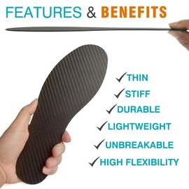 Carbon Fiber Shoe Insert, Semi-Rigid Insole,1 Piece 25.5cm