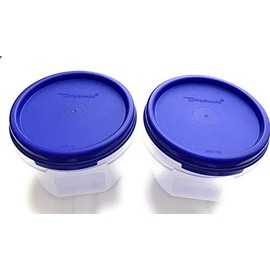 Tupperware Modular Mate Round 1 Set of 2 with Blue Seals