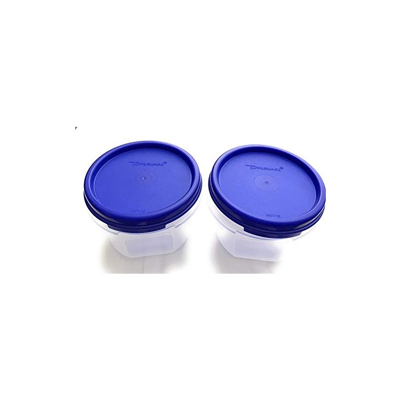 Tupperware Modular Mate Round 1 Set of 2 with Blue
