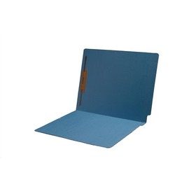 Blue Folders - 14pt, 1 Top Fastener, End Tab, Box of 50