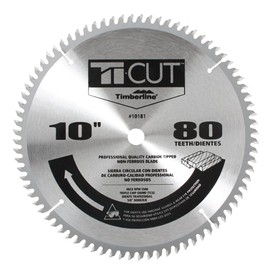 Timberline - Ti-Cut Saw 10"/80T -5 Deg Tcg (10181)