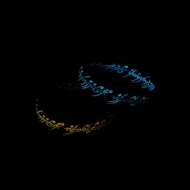 Elvish Ring Glow in the Dark, Elvish Rune Jewelry (Luminous Gold, 9)