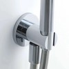 Concealed Round Shower Outlet Elbow with Handheld Showerhead Handle Bracket