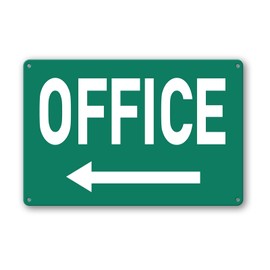 Office Sign For Doors Outside Custom Signs For Business Office Sign With Left Arrow In A Meeting Sign Metal Tin Signs Home Office Sign For Doors Office Wall Decor 8 X 12 In