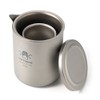 Titanium Tea Pot Cups Set Outdoor Camping Tea Service Lightweight