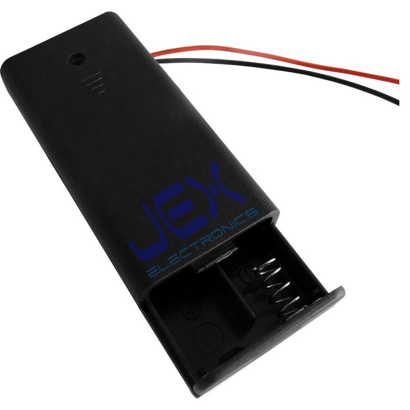 Jex Electronics 2Pcs Two/Twin/2X AA DIY Battery Holder Case Box
