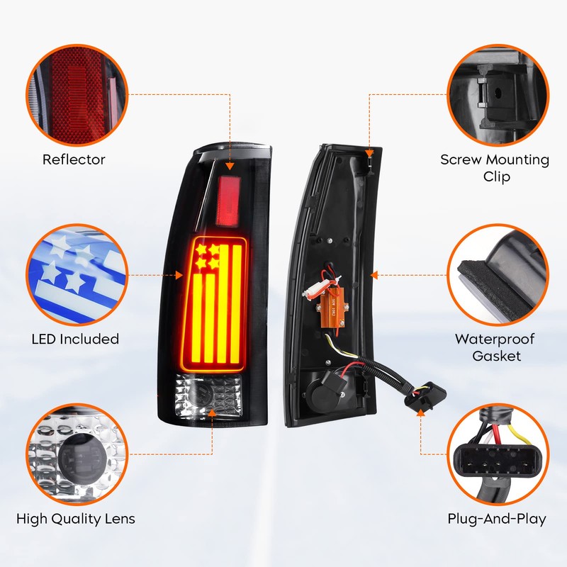 Tresound Tail Lights + 3rd Third Brake Cargo Lamp for