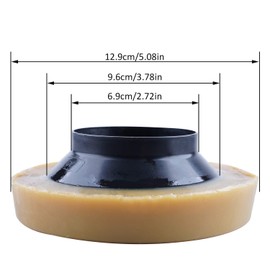 Hibbent Toilet Wax Ring Kit, Toilet Bowl Wax Ring with Brass Closet Bolts, Bolt Caps, PE Flange and Extra Retainers, Thick Wax Ring Gasket for Toilet Bowl- Gas, Odor and Watertight Seal