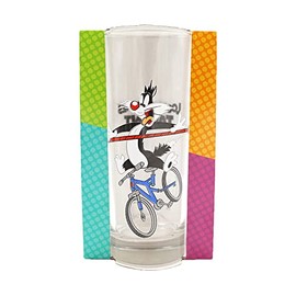 I LOVE FANCY DRESS Drinking Glasses - Glass Tumblers Cartoon Glasses - Kids Colourful Drinking Glasses with Cartoon Character Designs Gift for Christmas (Pack of 1)