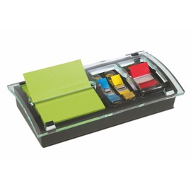 Post-it Dispensador de Notas Adhesivas Pop Up y Banderitas, Color Negro, Incluye 1 pad de notas post-it y banderitas
