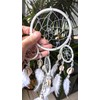 NATURAL WHITE DREAMCATCHER NATURAL CREAM FEATHERS DREAM CATCHER