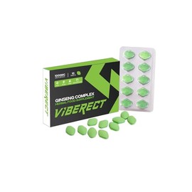 VIBERECT Green 1000mg | Stronger | Longer | Harder | Performance | Extra Strength Enhancing Pills, Stamina Endurance Booster Supplement Pills for Men | 10 Ginseng Tablets