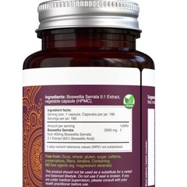 Nature Provides Boswellia Serrata 2000mg Highest Potency 180 Caps Made in UK