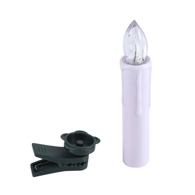 10x LED Flameless Cordless Candles Light with Clips Home Wedding