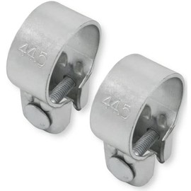 2x Wide Range Clamps Diameter 37-82 mm Exhaust Clamp Tractor Galvanised (44.5 mm (43-46 mm))