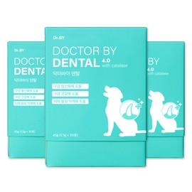 Dr. By Dental Dog Oral Nutrients Oral Antioxidant Health Plaque Bad Breath Improvement, 30 Servings, Oral Tartar Management, 3 Sets / 닥터바이 덴탈 강아지 구강 영양제 구강 항산화 건강 치태 구취 개선, 30회분, 구강치석관리, 3세트