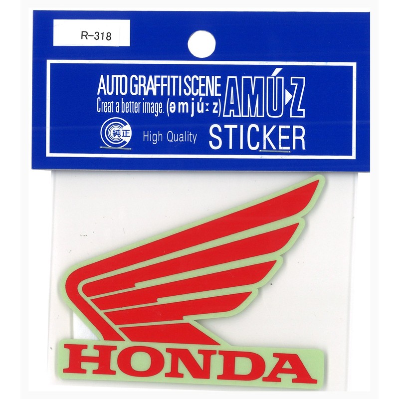 Toyo Mark HONDA Sticker Red 78x64(mm) R-318