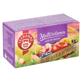 Teekanne World of Fruits Multivitamin Fruit Flavoured All Natural Tea Infusion with 10 Vitamins Immune System Support 20 Teabags