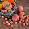 LUEYAO Artificial Peach, Simulation Pink Fake Fruit Mini Lifelike Peach