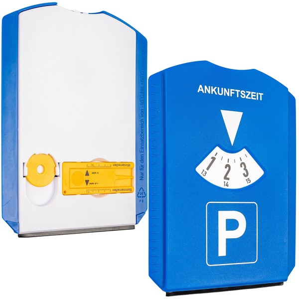 Parking Disc with Ice Scraper, Pack of 2 in Blue,