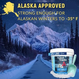 Ice Melt, Pet Safe Ice Melt 25 LBS Premium Snow Melter, Pure Magnesium Chloride, Safer for Pets, Concrete, Effective to -35 F, 25 lb