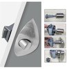 EMSea Pack of 2 Half Moon Push Button Door Catch