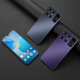 S24 Ultra 5G Dual Sim Smart Phone 7.0 HD Screen 144Hz Refresh Rate 108MP Rear Camera Deca Core Android15 7000mAh French Spanishcolor: Purple, ram: 16g, storage capacity: 1TB, plug: AU