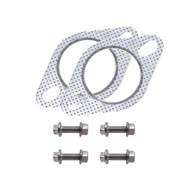 2 PCS Car Exhaust Gasket & 4 PCS Flange Bolt Nuts,Manifold Exhaust Gasket,3 Inch Exhaust Gasket, 3 Inch Muffler Flange Manifold 120-07610-0002,Exhaust Gasket 3 Inch,Exhaust Pipe Bolts and Nuts (6)