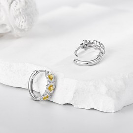 Hawaiian Jewellery for Women 925 Sterling Silver Plumeria Hoop Earrings Plumeria Flowers Jewellery Gifts for Women, Silver