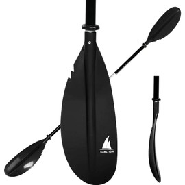 Karltion Karltion Kayak Paddle - Adjustable 2 Pieces Aluminum Alloy Shaft with Glass Fiber Blade for Surfing,Oar Fishing Easy Packable Travel- Black