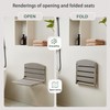 17.5" Folding Shower Seat Wall Mounted,Foldable Shower Bench,Fold Down Shower
