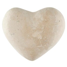 Santa Barbara Design Studio Pure Design Paper Mache Heart Decorations for Home, 2" x 2", Natural